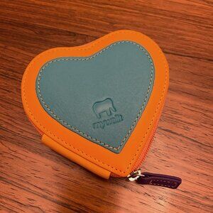 New MYWALIT Leather multi-Colour Heart Shape wallet